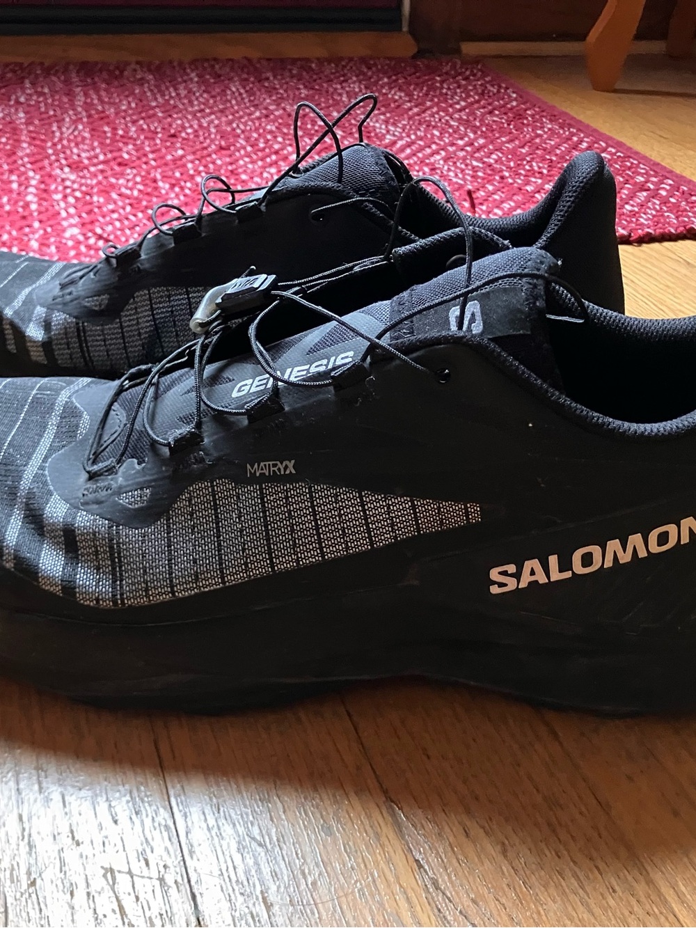 Salomon Black Men's Trail Running Sneakers with Quick-Lace
